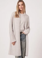 Organic Cashmere Long Open Cardigan