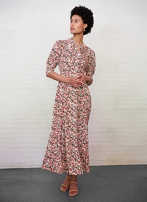 Bloom Print Midi Dress