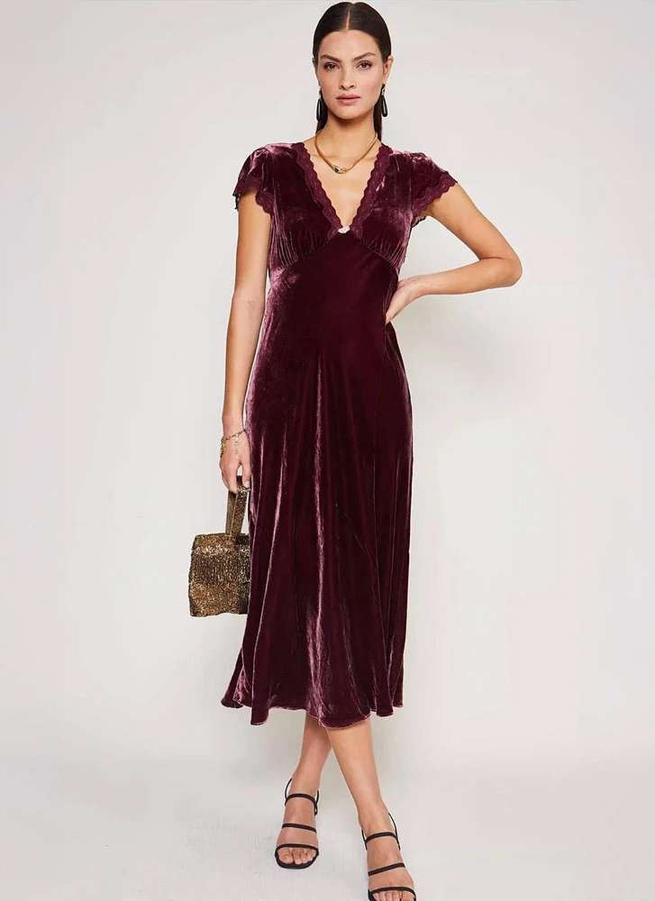 Clarice Velvet Midi Dress