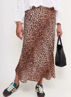 Kelly Leopard Midi Skirt