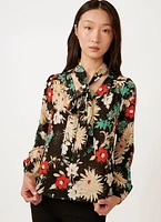 Moss Floral Print Blouse