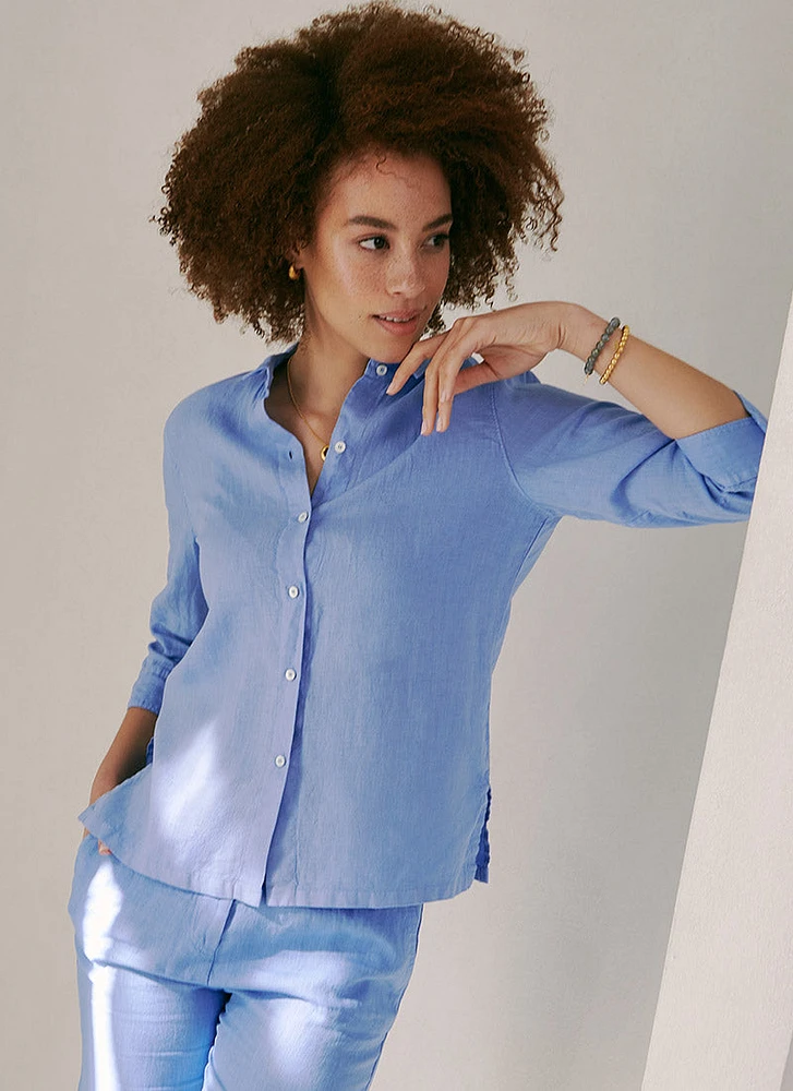 Button-Up Linen Shirt