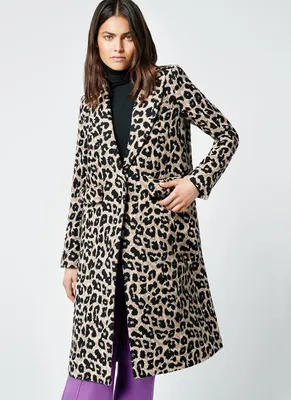 Leopard Bow Coat