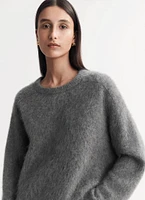 Brushed Cashmere Crewneck Sweater