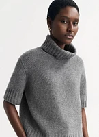 Short Sleeve Cashmere Turtleneck