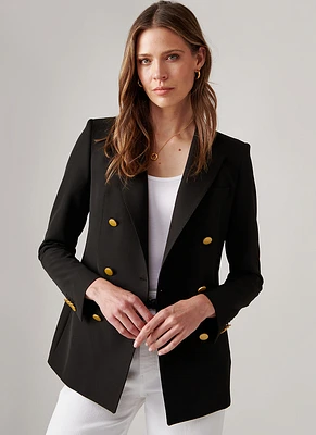 Double-Breasted Cady Blazer