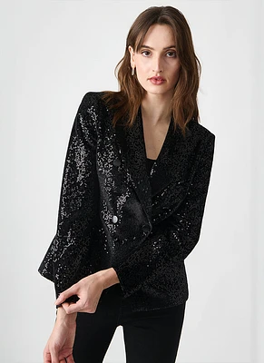 Alicya Velvet Sequins Black