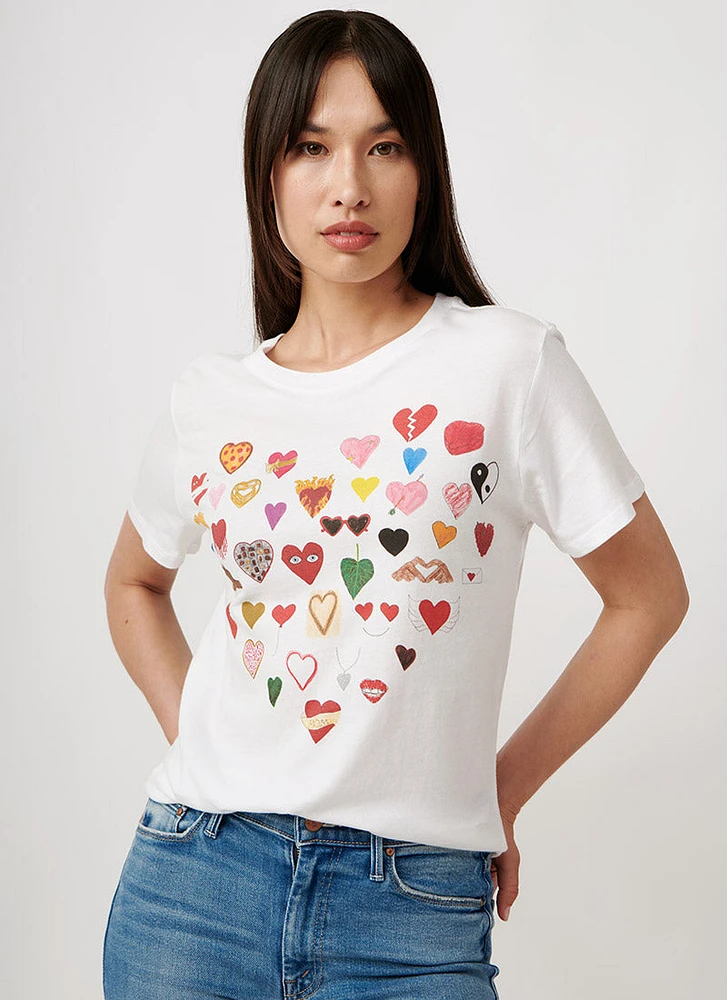 Hearts Crewneck T-Shirt