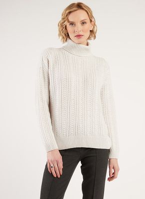 Cashmere and Wool-Blend Turtleneck Sweater