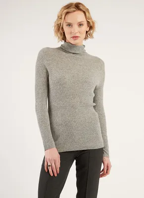 Wool and Cashmere Turtleneck Sweater