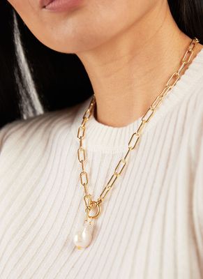 Carol Grande Pearl Chain Necklace