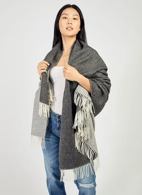 Wool and Cashmere-Blend Wrap