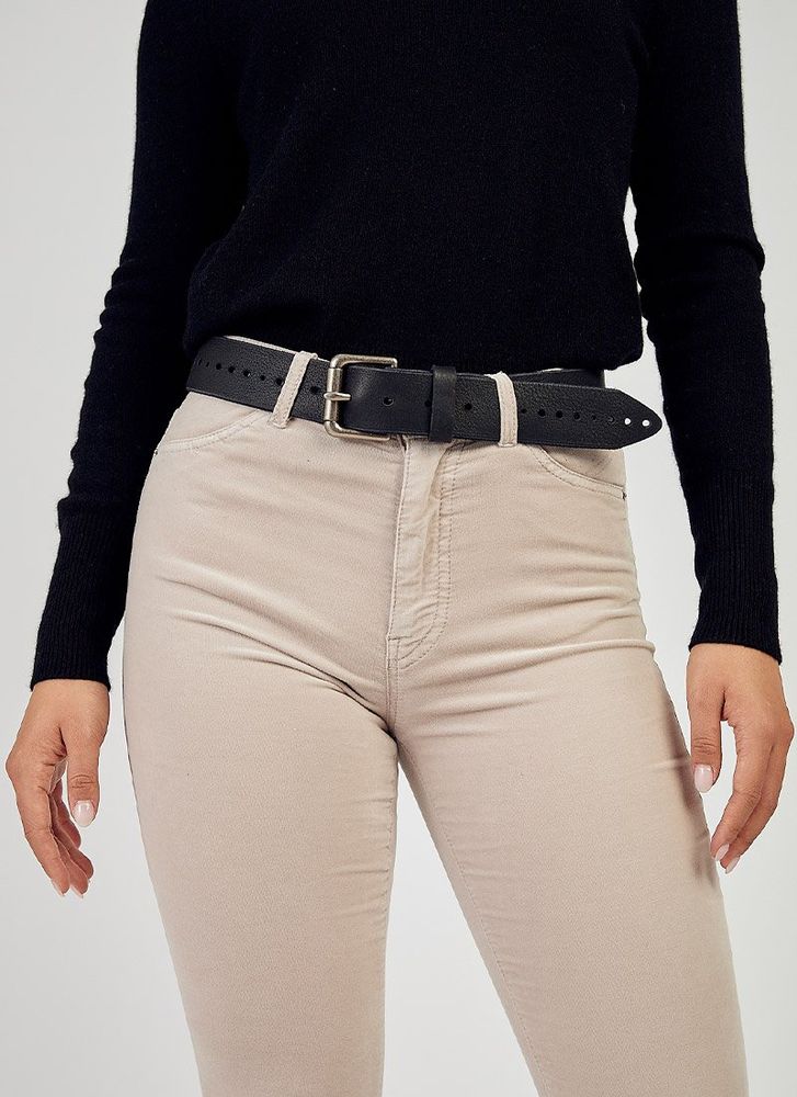 Anda Patterned Leather Belt