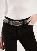 Metallic Leather Belt