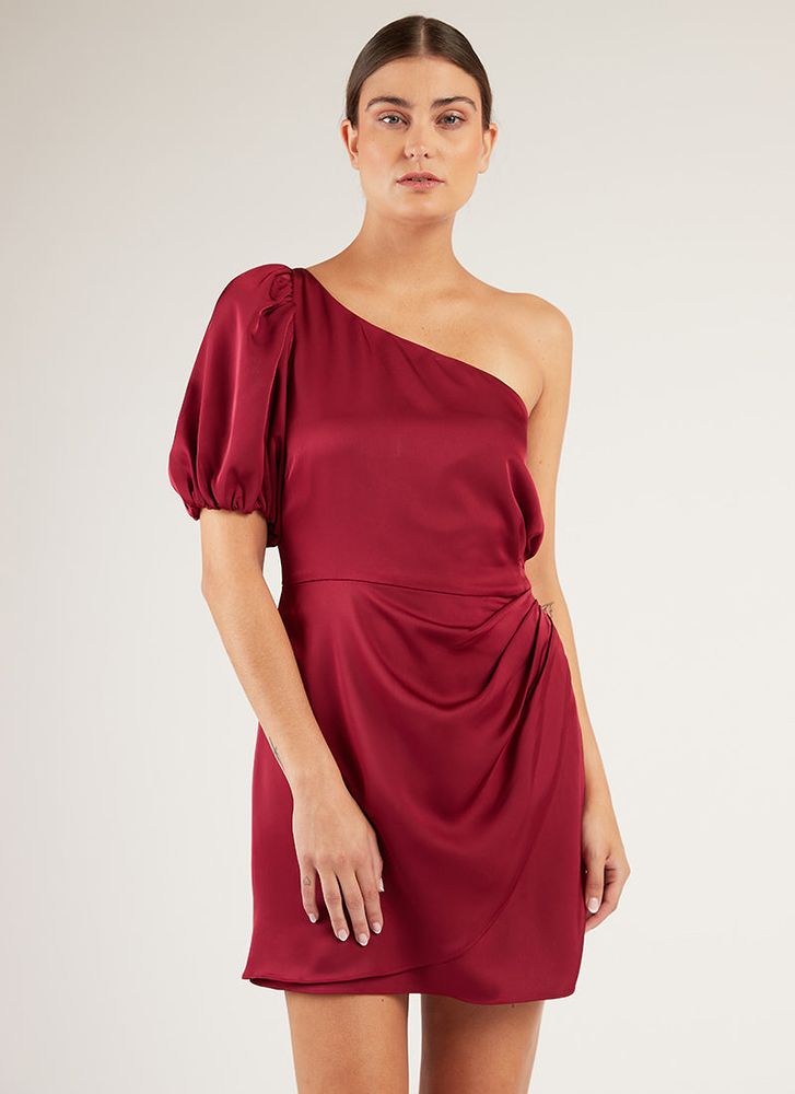 Amelia One-Shoulder Red Dress