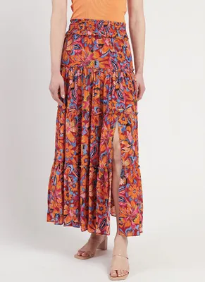 Andra Floral Painted Skirt