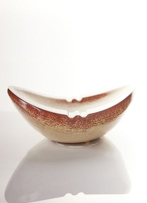 Bertoncello Sculptural Mid-Mod Soft Twist Dish, 1960s-70s