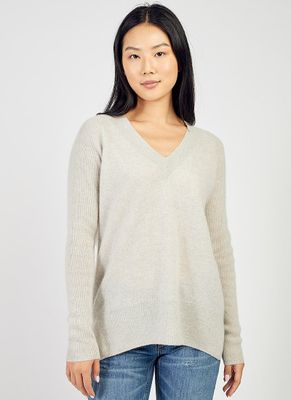 Cashmere V-Neck Tunic Sweater