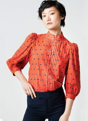 Embroidered Dot Frontier Blouse