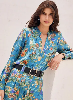 Angelica Floral Silk Blouse