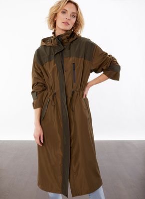 Breena Drawcord Zip-Up Coat
