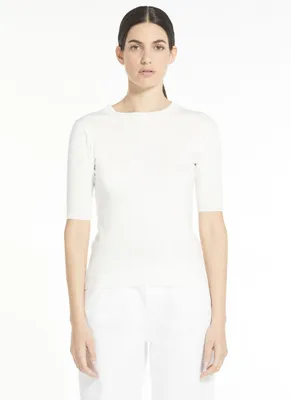 Curve Knitted Crewneck T-Shirt
