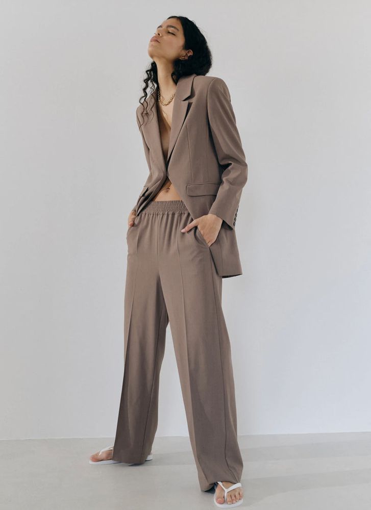 Pinky Wide-Leg Trousers