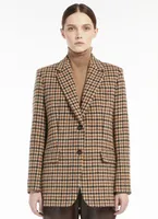 Maltese Single-Breasted Plaid Blazer