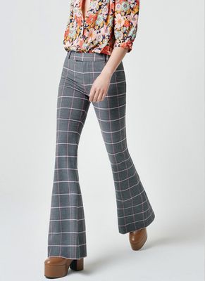 Plaid Bootcut Pant