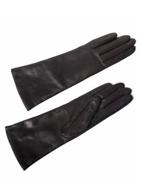 Knitted Leather-Fingered Gloves