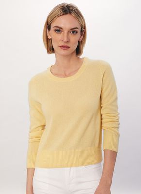 Essential Cashmere Shrunken Crewneck Sweater