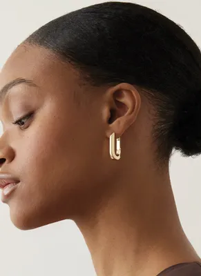 U Link Gold Dipped Earrings