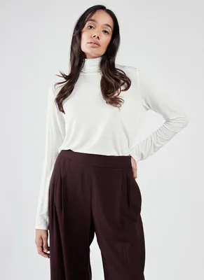 Viscose Turtleneck Top