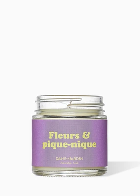 Bougie 1 mèche - FLEURS ET PIQUE-NIQUE