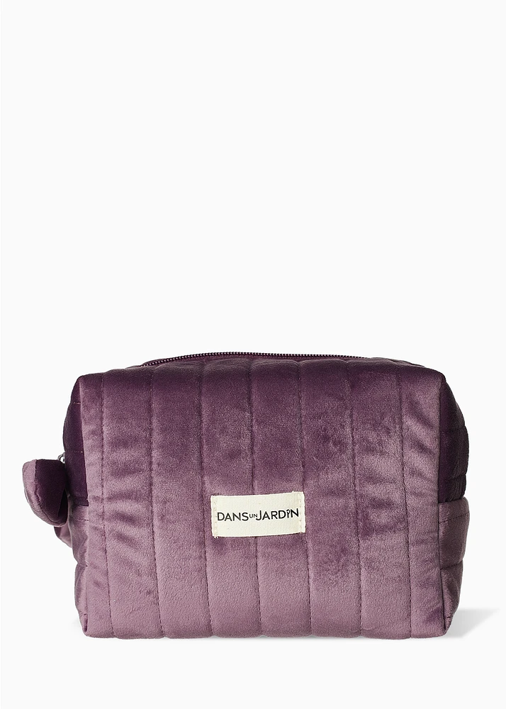 Trousse en velours - Mauve