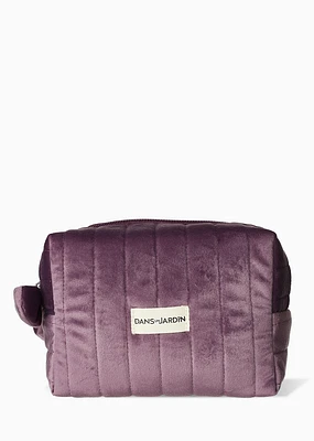 Trousse en velours - Mauve