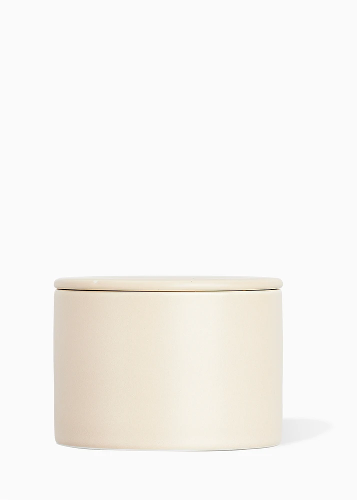 Bougie pot beige - SÉSAME & AMANDES GRILLÉES