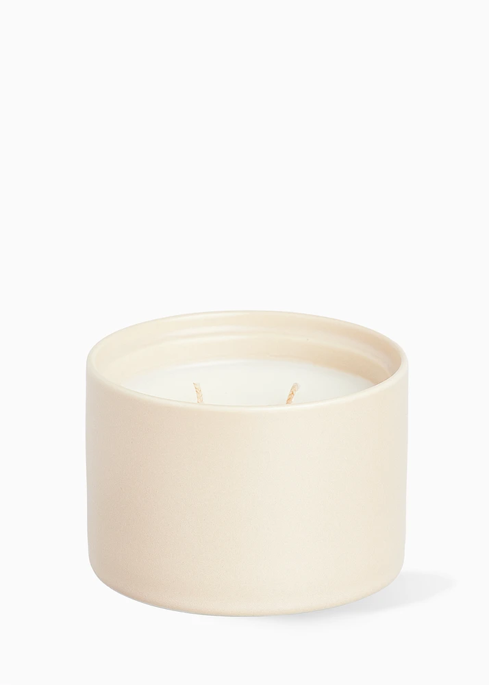 Beige pot candle - SESAME & ROASTED ALMONDS