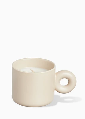 Beige cup candle - SESAME & ROASTED ALMONDS