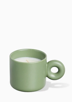 Bougie tasse verte - MUSC & CÈDRE BLANC