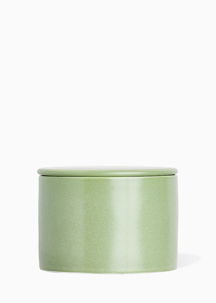 Green pot candle - MUSK & WHITE CEDAR