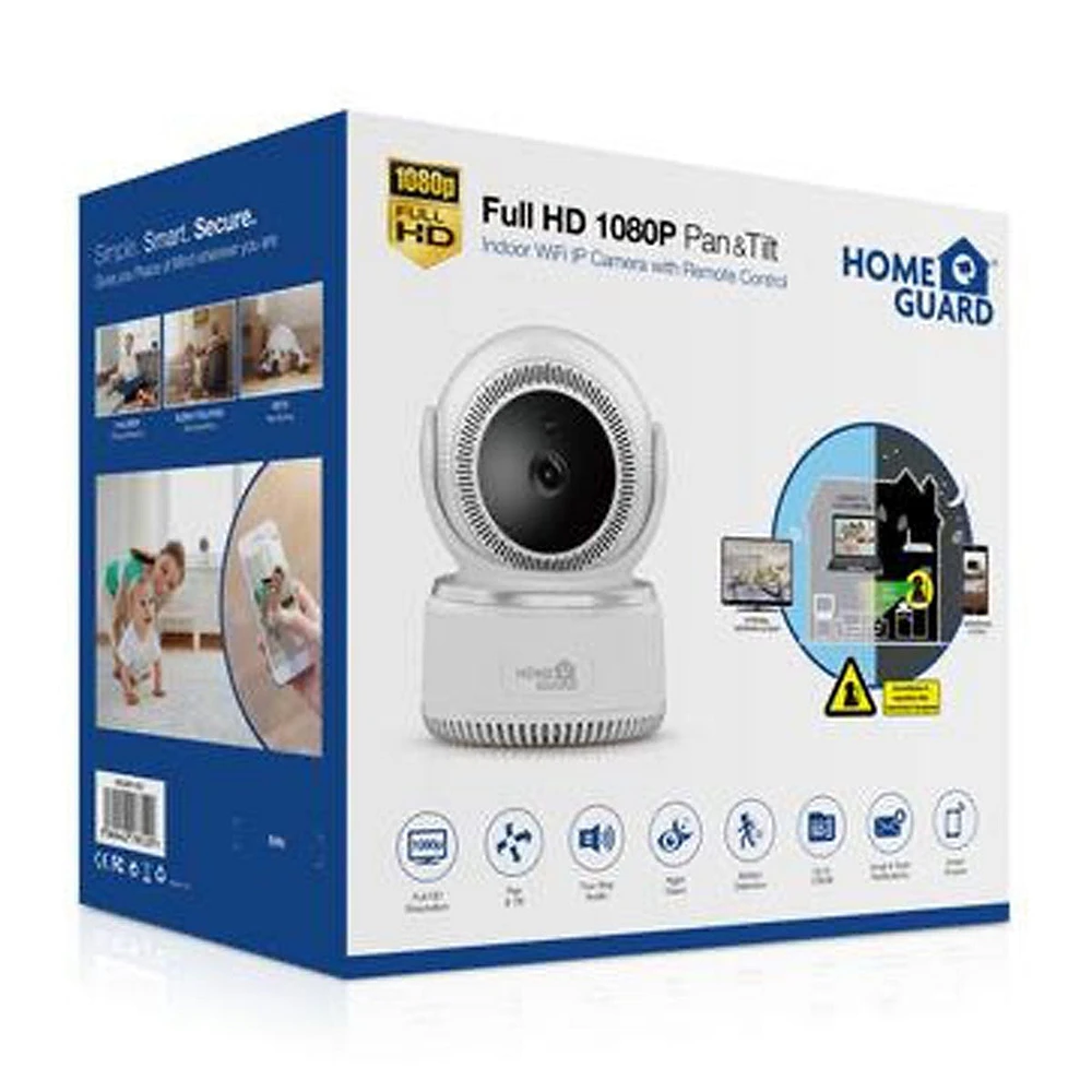 HomeGuard Full HD 1080P Pan & Tilt WI-FI Camera with Remote Control