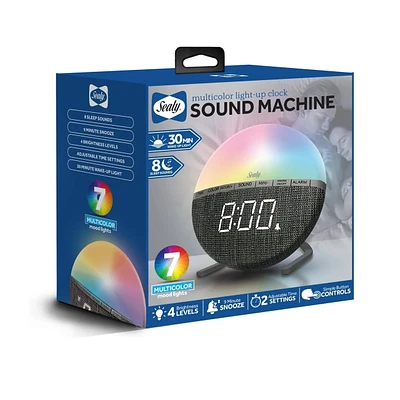 SEALY SOUND MACHINE MULTICOLOR LIGHT-UP CLOCK