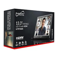SuperSonic 13.3” Portable LED TV with HDMI & FM Radio