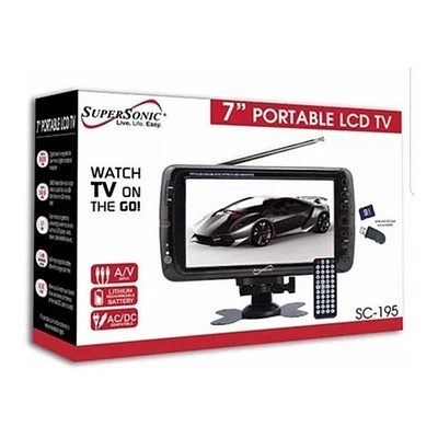 SuperSonic Rechargeable 7” portable TV