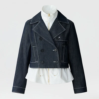 Mackage Aline-dnm 3-in-1 Convertible Jacket Denim, Size: