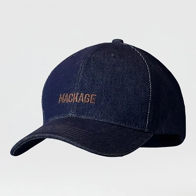 Mackage Anderson-dnm Denim Logo Baseball Cap, Size: O/s