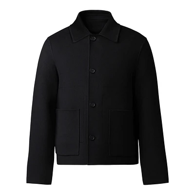 Mackage Anders 2-in-1 Reversible Double-face Wool Jacket Black, Size:
