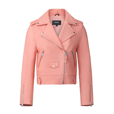 Mackage Baya (r) Leather Biker Jacket Size: