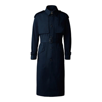 Mackage Beau Single-breasted Trench Coat With Size:
